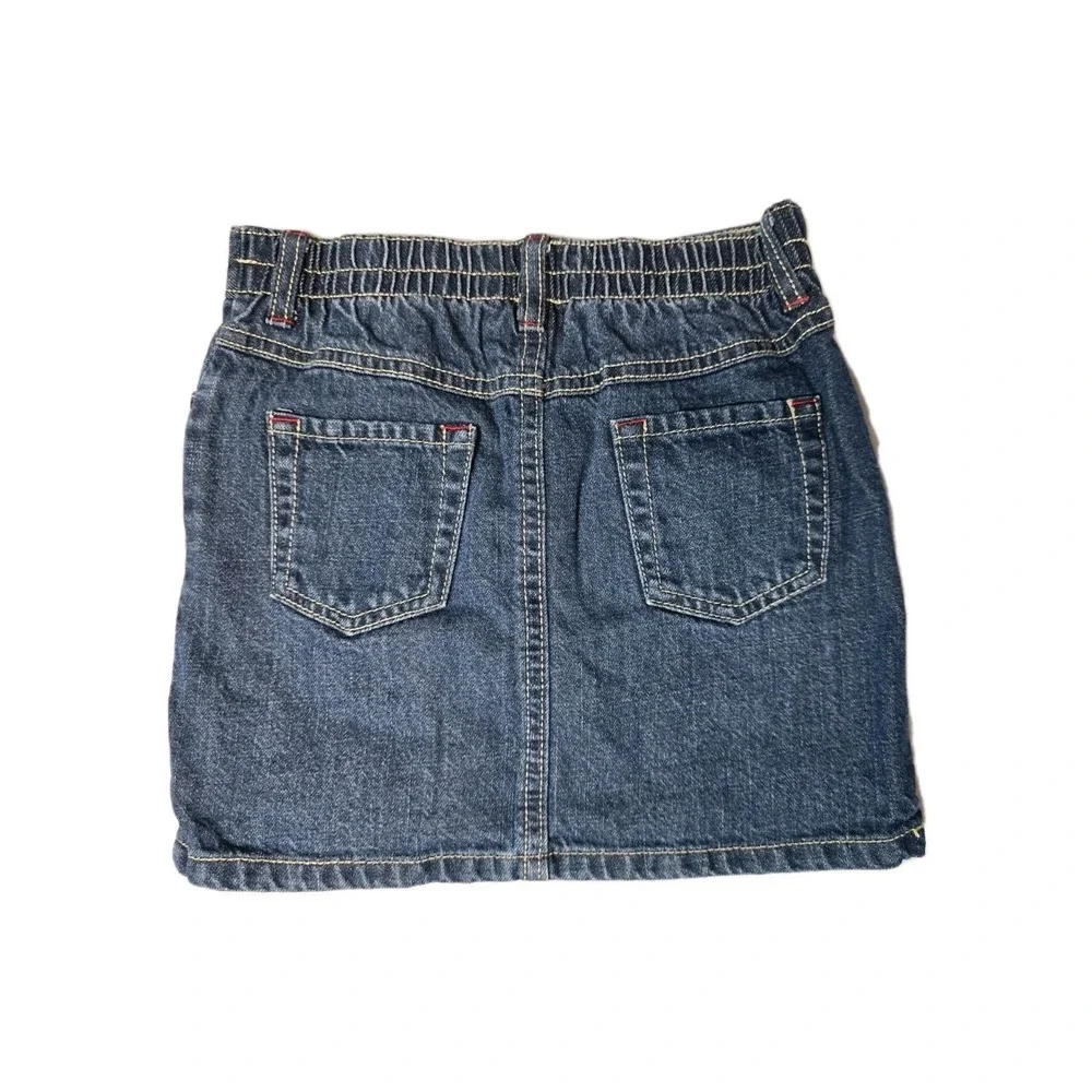Gymboree Girls Denim Skort Size 6 Blue Cherry Bow 2012